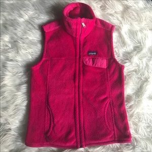 Patagonia fleece Sweater Vest Hot Pink Size Small
